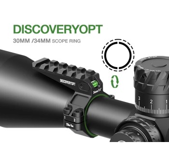DiscoveryOpt Einzelring mit Wasserwaage und oberer Picatinny-Schiene 30/34 mm
