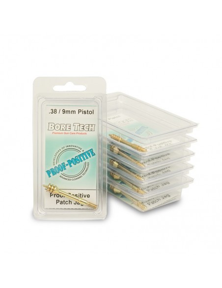 BORE TECH PROOF-POSITIVE PISTOL PATCH JAGS BORE TECH PROOF-POSITIVE PISTOL PATCH JAGS