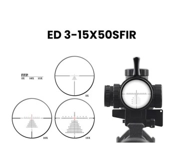 Discovery Optic ED-LHT Gen II 3-15x50 SFIR FFP-Z MRAD