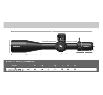 Discovery Zielfernrohr XED 6-36x56 SFIR FFP-Z MRAD