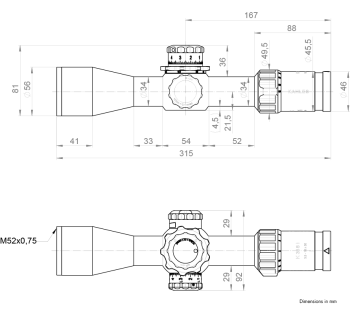 Kahles K318i 3,5–18×50 Zielfernrohr SKMR4 Absehen ccw L
