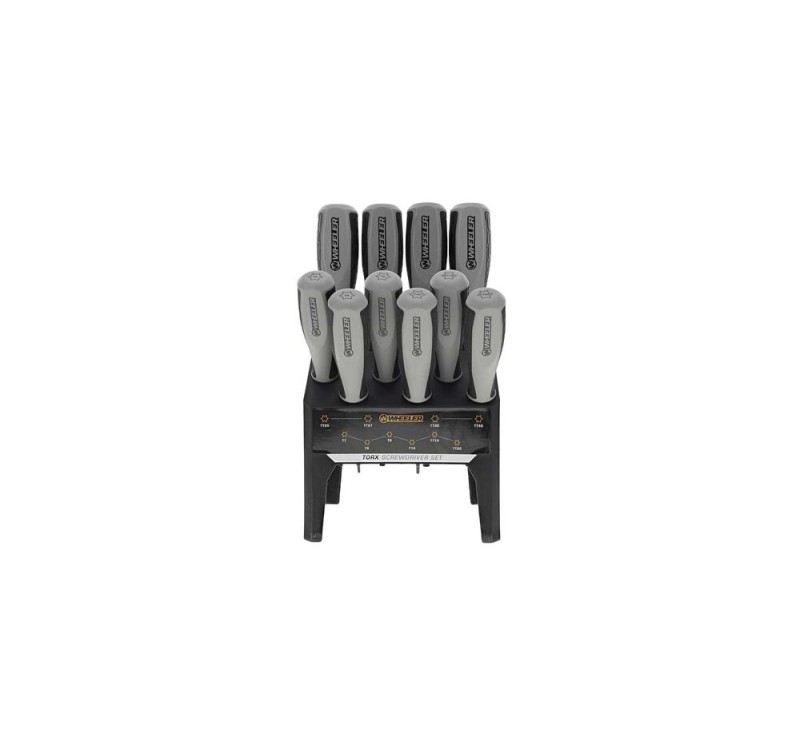 Wheeler Set 30 Cacciaviti Esagonali SAE/Metrici e Torx con Supporto da Banco