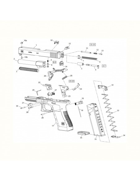 Semiautomatic Pistol Glock 43 Gen. 4 Cal. 9x21mm Semiautomatic Pistol Glock 43 Gen. 4 Cal. 9x21mm