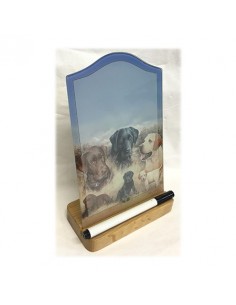Cry Erase Memo Board Oak Stand DOG