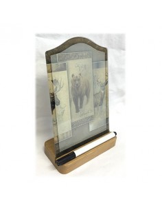 Cry Erase Memo Board Oak Stand BEAR