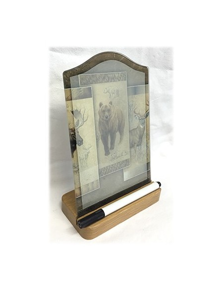 Cry Erase Memo Board Oak Stand BEAR - Art Works