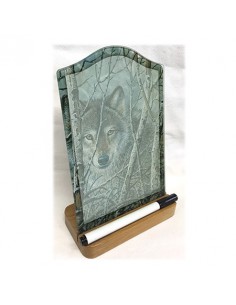 Cry Erase Memo Board Oak Stand WOLF