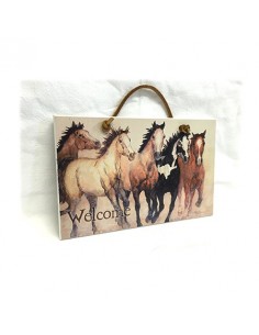Quadretto WELCOME HORSE da appendere