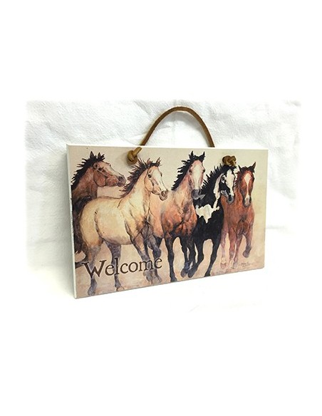Quadretto WELCOME HORSE da appendere - Art Works