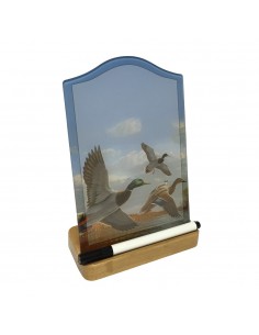Cry Erase Memo Board Oak Stand BUCK