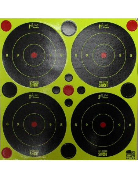 PRO SHOT SPLATTERSHOT 3" GREEN BULLSEYE 12PCS