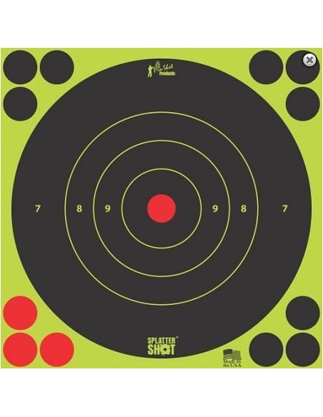 PRO SHOT SPLATTERSHOT 8" GREEN BULLSEYE 6PCS