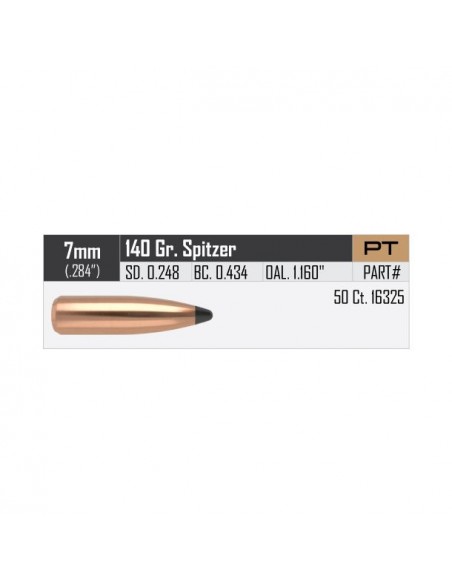 NOSLER BULLETS 284" 140GR PARTITION SPITZER 50PCS.