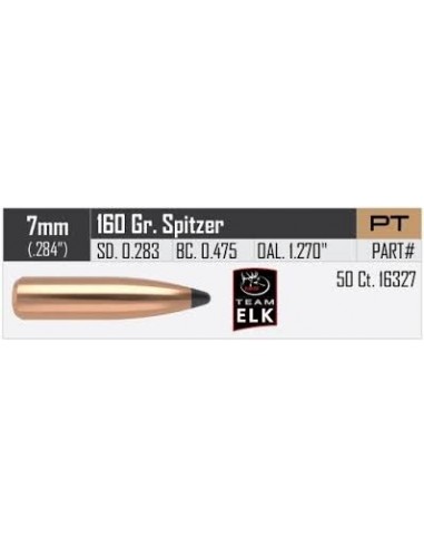 NOSLER PALLE 284" 160GR PARTITION SPITZER 50PZ.