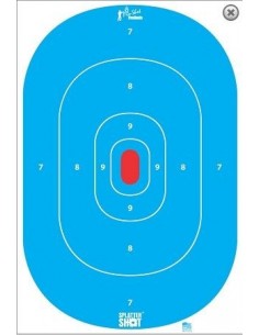 PRO SHOT SPLATTERSHOT 12"x18" BLUE SILHOUETTE LOW LIGHT / HI-VIS TAG 8PCS