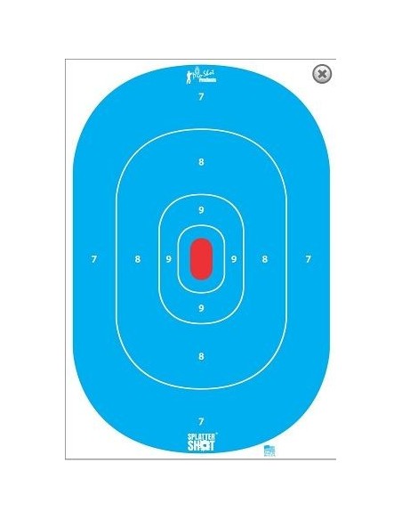 PRO SHOT SPLATTERSHOT 12"x18" BLUE SILHOUETTE LOW LIGHT / HI-VIS TAG 8PCS