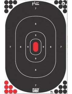 PRO SHOT SPLATTERSHOT 12"x18" SILHOUETTE BLACK & RED TARGET 5PCS