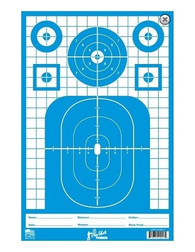 PRO SHOT SPLATTERSHOT 12"x18" BLUE TACTICAL PRECISION HEAVY TAG 8PCS