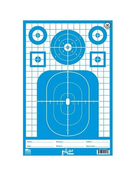 PRO SHOT SPLATTERSHOT 12"x18" BLUE TACTICAL PRECISION HEAVY TAG 8PCS