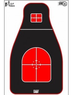 PRO SHOT SPLATTERSHOT 12"x18" RED/BLACK TACTICAL PRECISION HEAVY TAG 8PCS