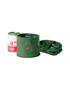 RISERVA CIOTOLA PER CANE IN CORDURA E PVC VERDE R1731