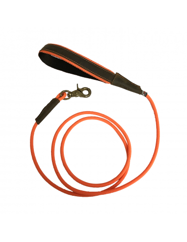 RISERVA NYLON/LEDER HUNDLEINE ORANGE R2198