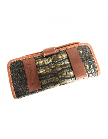 RISERVA PORTACOLPI IN PELLE DI COCCODRILLO CAL. 12 / 6 CELLE R1495 RISERVA PORTACOLPI IN PELLE DI COCCODRILLO CAL. 12 / 6 CELLE R1495