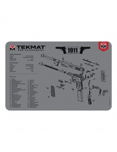 TEKMAT 1911 Grey Gun Cleaning Mat TEKMAT 1911 Grey Gun Cleaning Mat