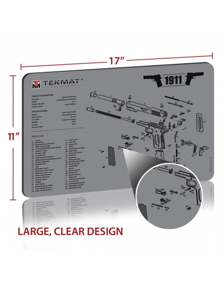 TEKMAT 1911 Grey Gun Cleaning Mat TEKMAT 1911 Grey Gun Cleaning Mat