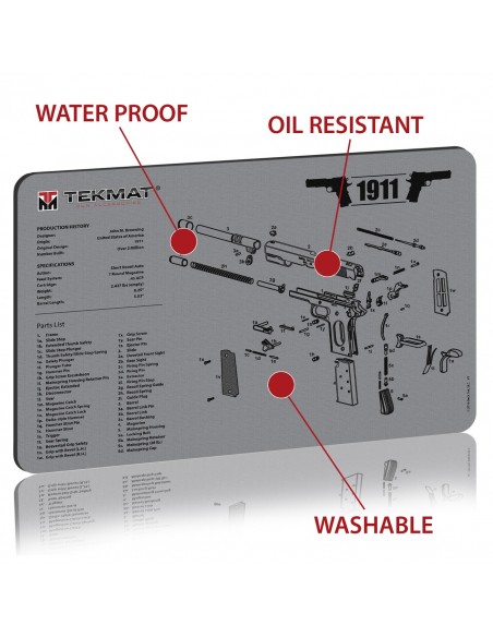 TEKMAT 1911 Grey Gun Cleaning Mat TEKMAT 1911 Grey Gun Cleaning Mat