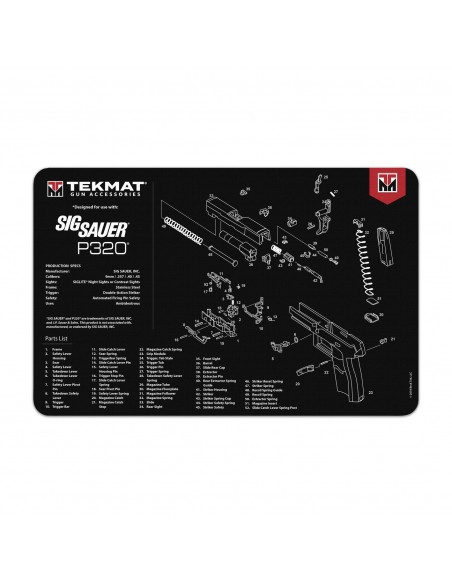 TEKMAT Sig Sauer P320 Gun Cleaning Mat TEKMAT Sig Sauer P320 Gun Cleaning Mat