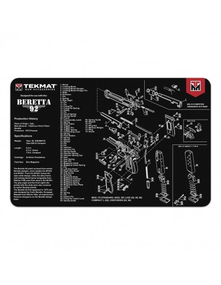 TEKMAT Beretta 92 Gun Cleaning Mat TEKMAT Beretta 92 Gun Cleaning Mat