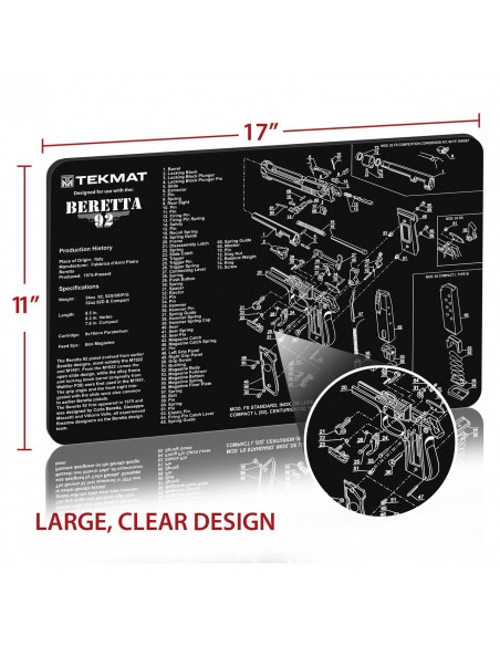 TEKMAT Beretta 92 Gun Cleaning Mat TEKMAT Beretta 92 Gun Cleaning Mat